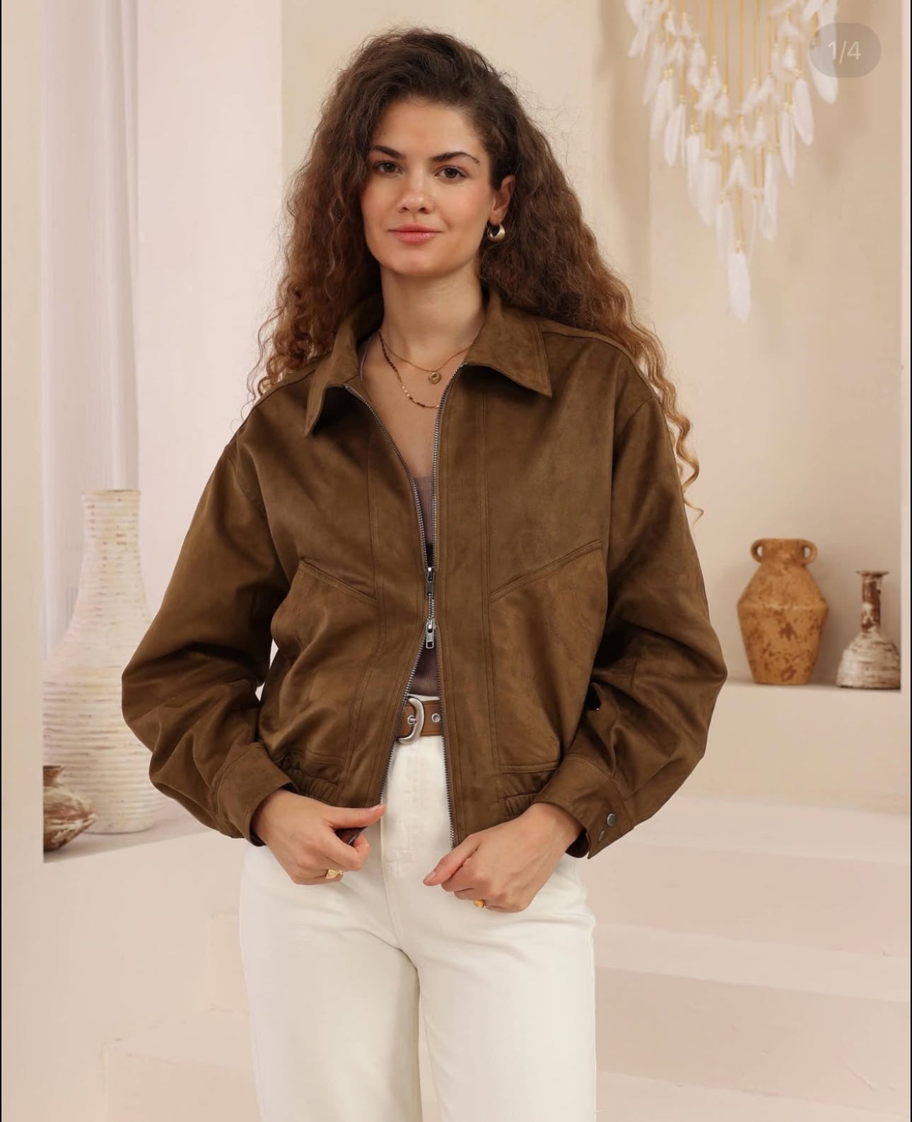 JAYDA SUEDE BOMBER
