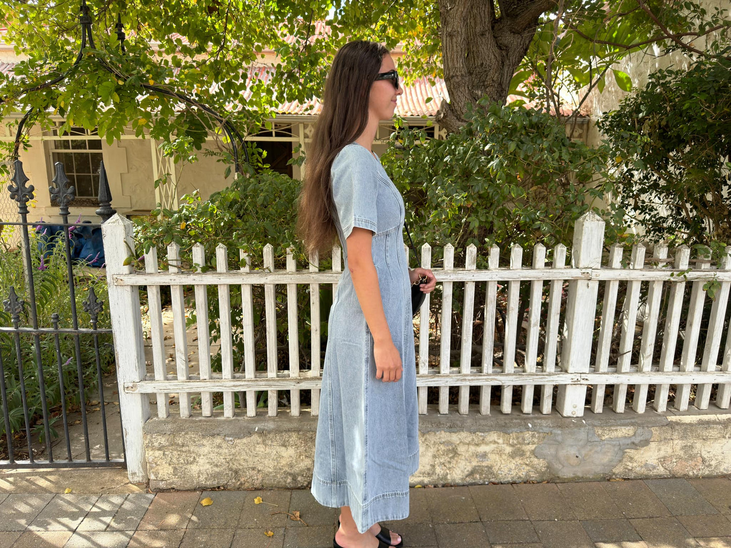 VERONA DENIM MIDI DRESS