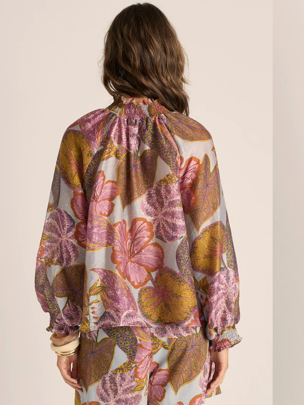 DARIA SHIRRED BLOUSE