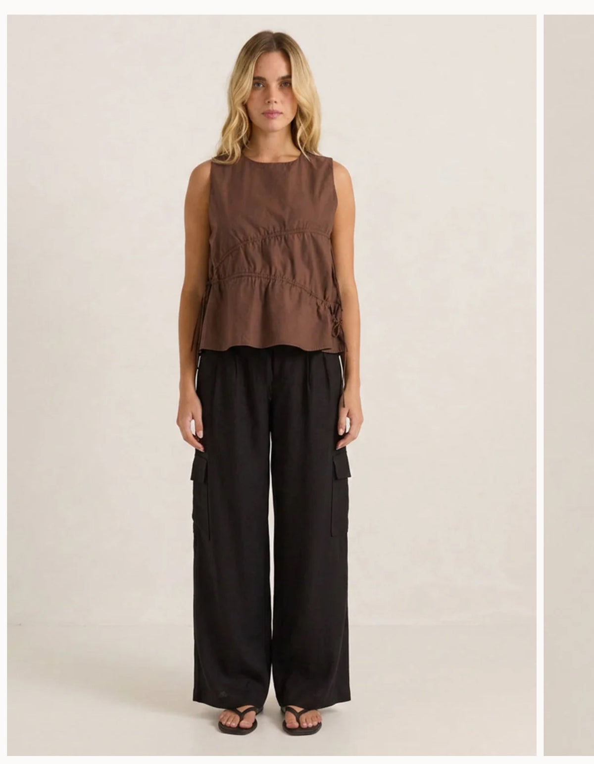ERIN GATHERED TIE TOP
