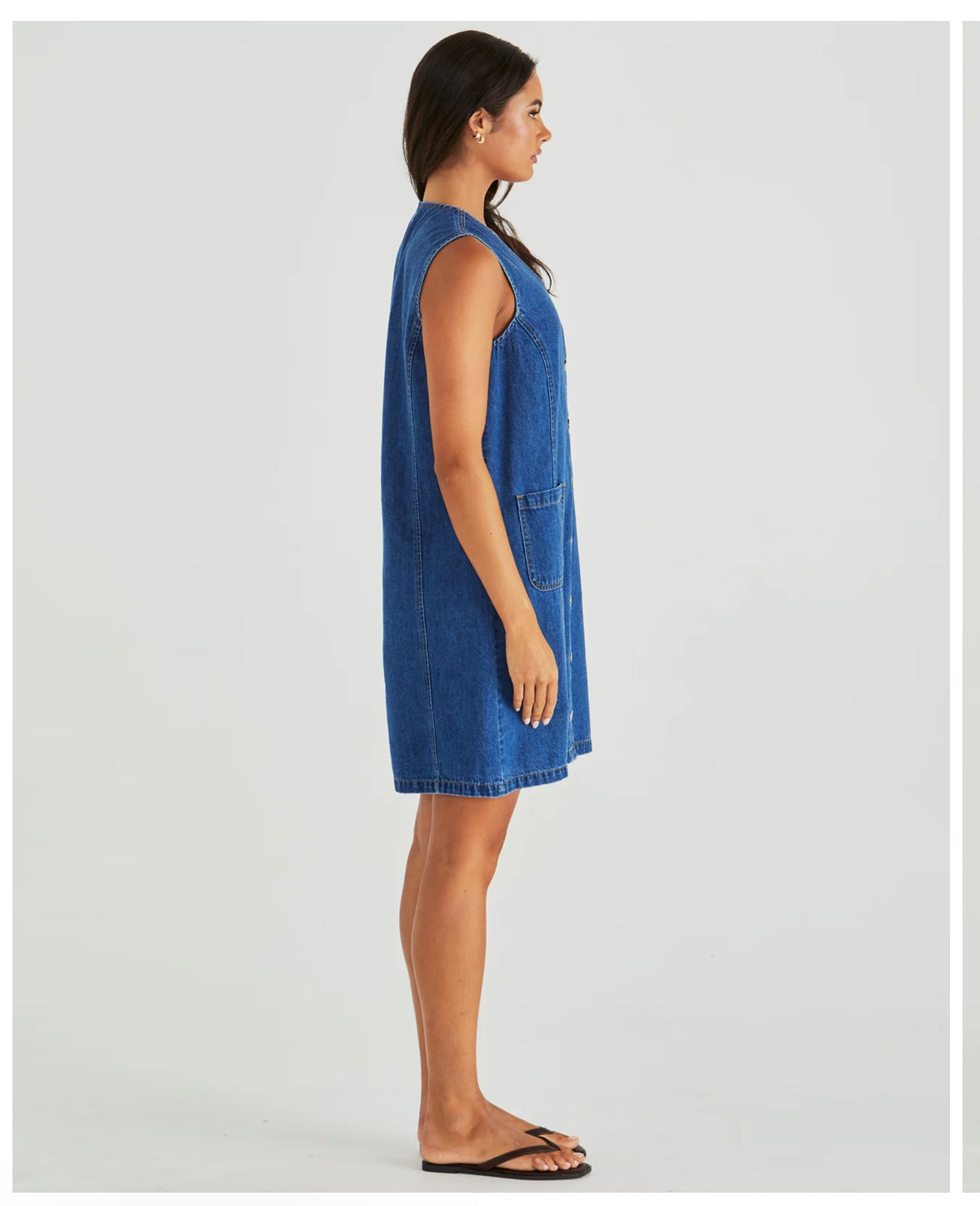 SABINE DENIM VEST DRESS