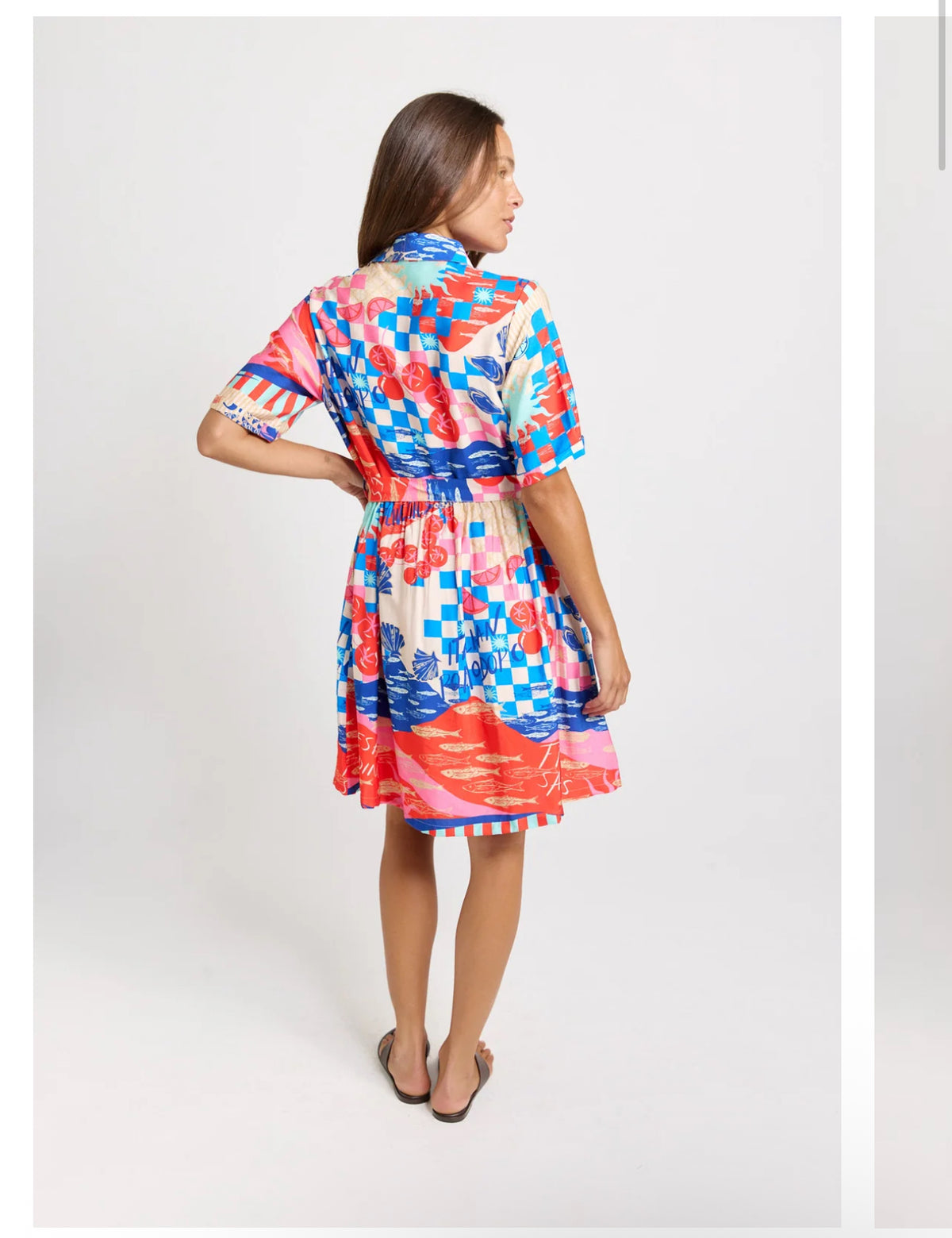 PALM SHIRT DRESS MEDITERANEAN