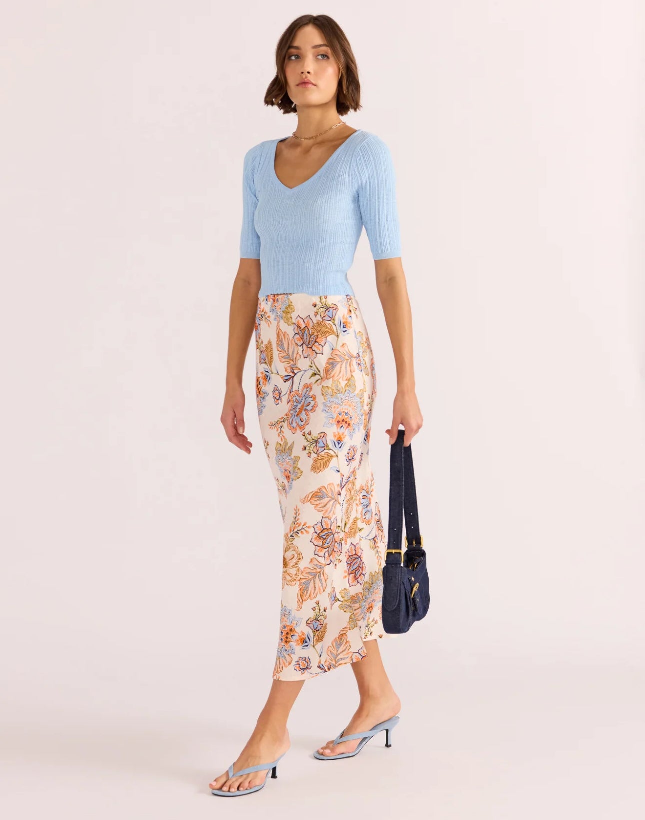 MARCELINE BIAS MIDI SKIRT