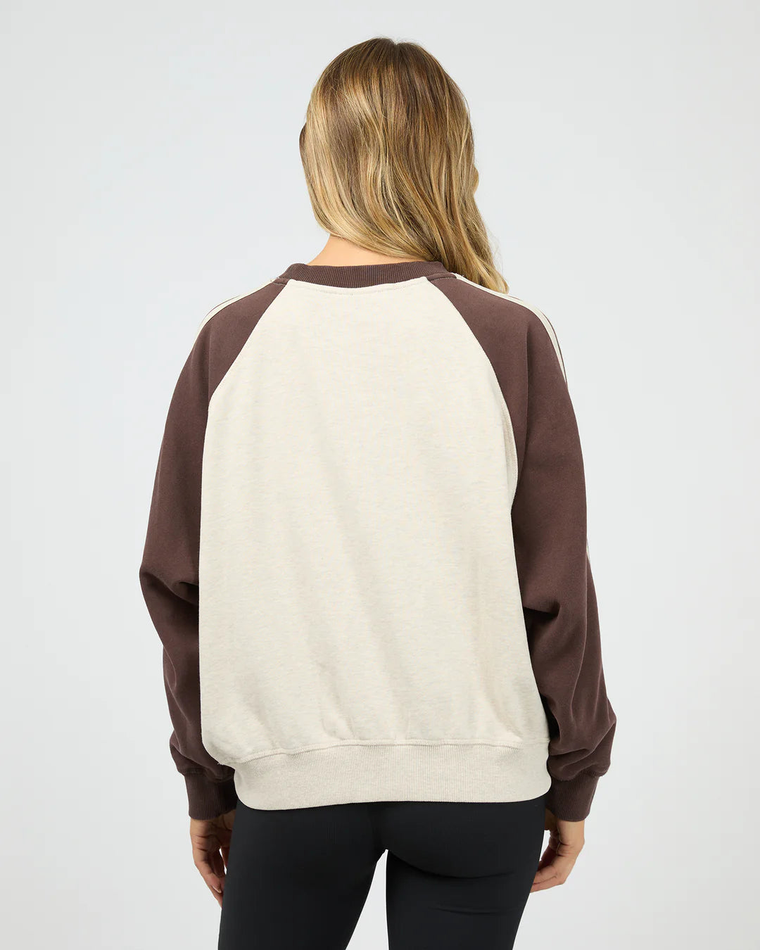CONTRAST CLUB RAGLAN CREW OAT