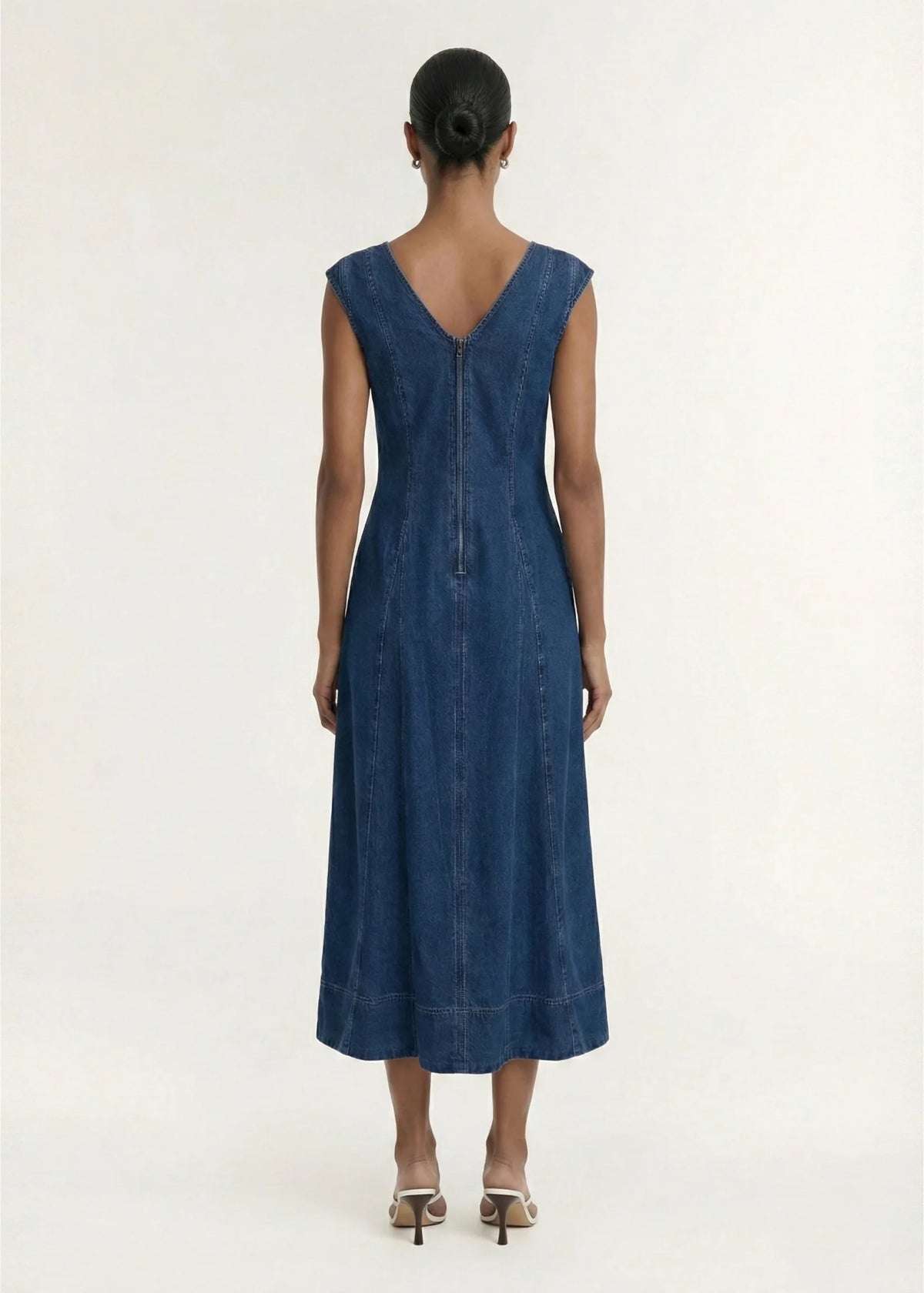 ROMA CHAMBRAY MIDI DRESS