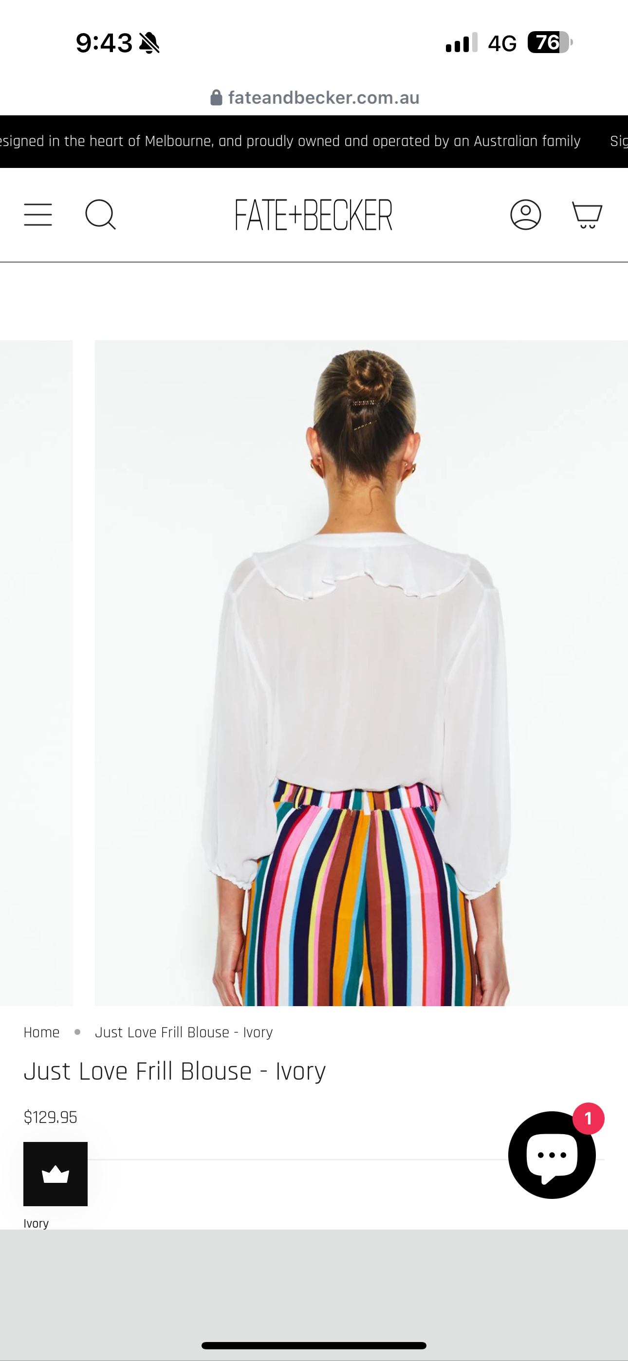 JUST LOVE FRILL BLOUSE