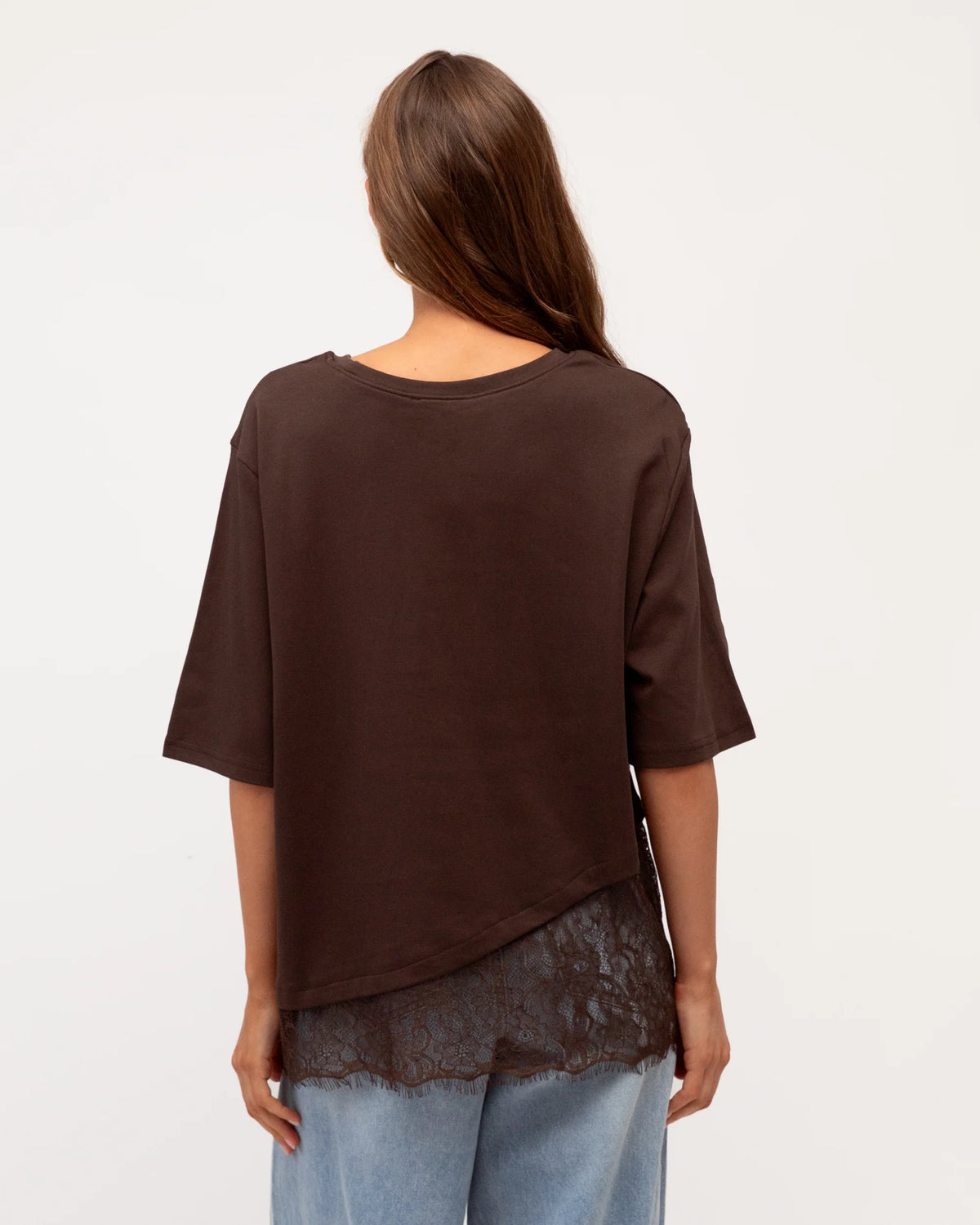 LACE HEM TEE
