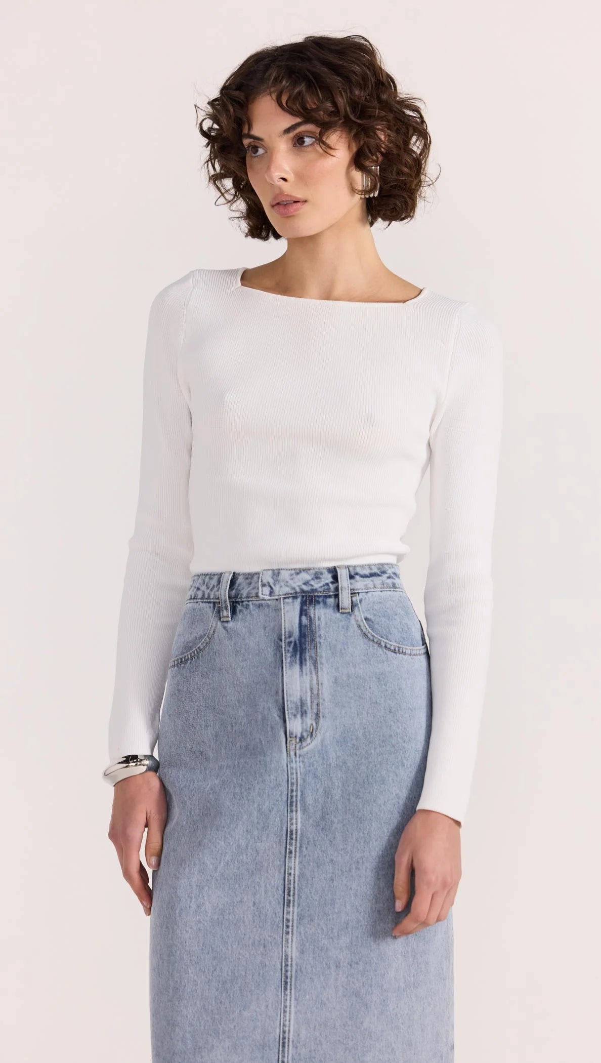 VERONA DENIM MAXI SKIRT
