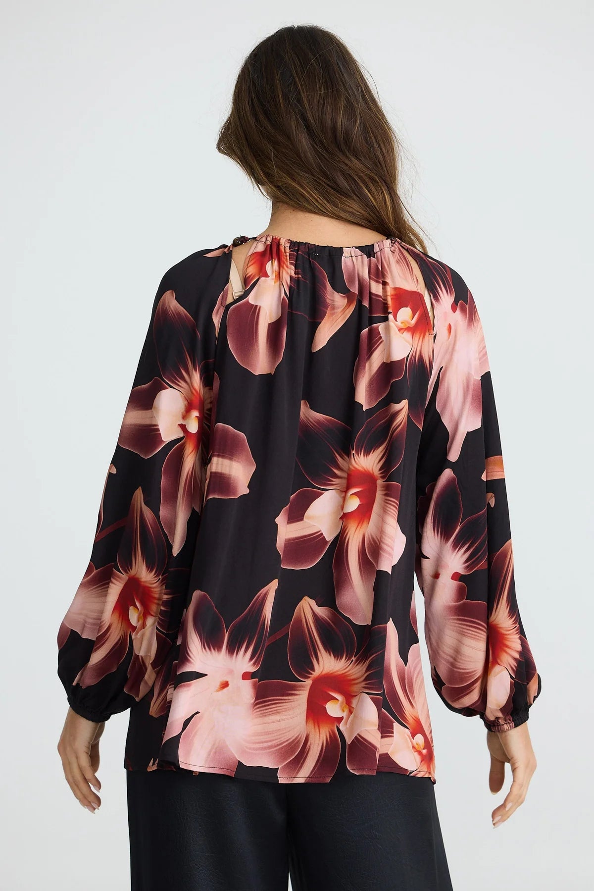 CARLISLE BLOUSE NIGHT ORCHID