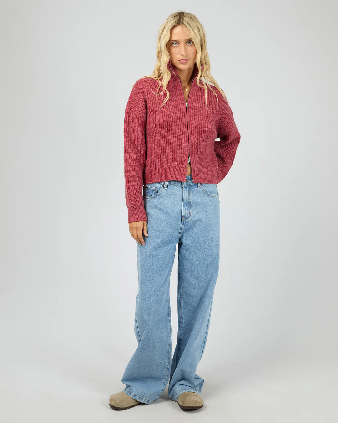 BRIDIE KNIT ZIP THROUGH