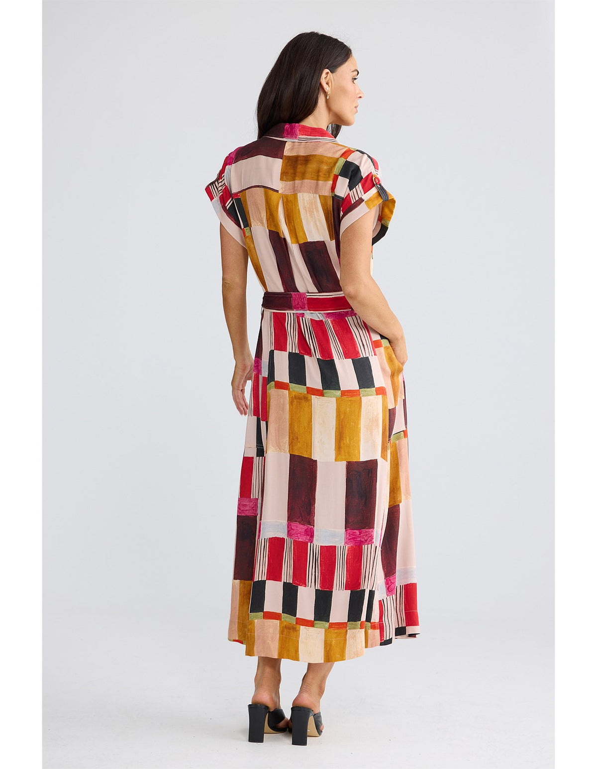 PORTIA DRESS PAINTERLY GEO