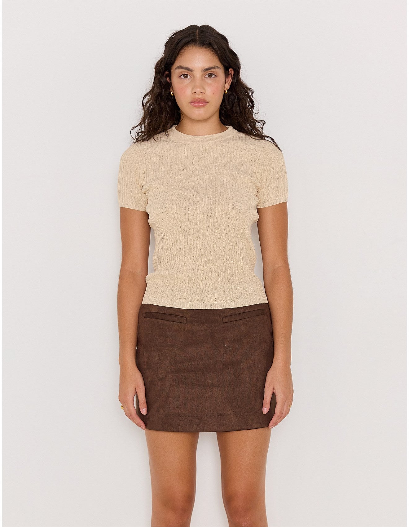 APOLLO KNIT TEE BEIGE
