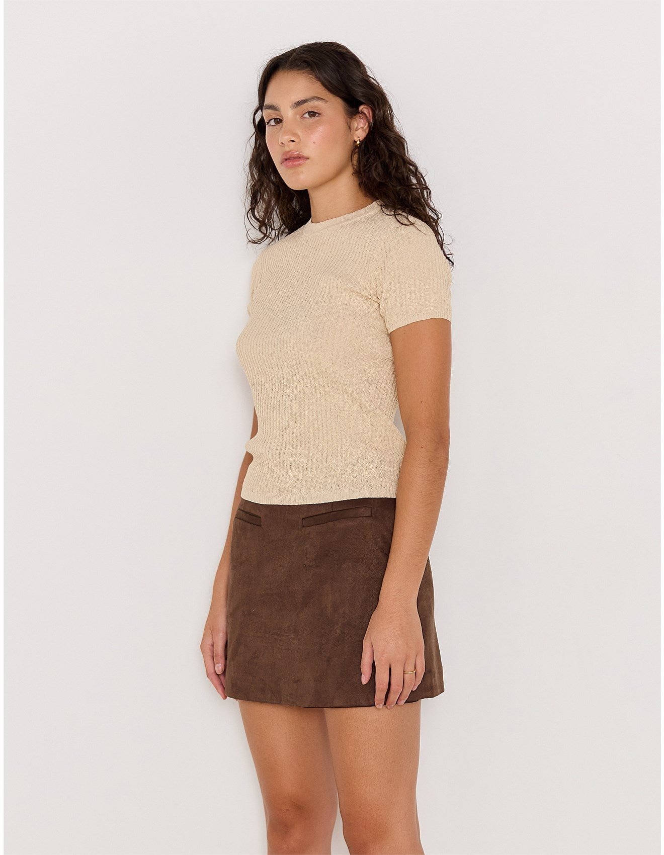 APOLLO KNIT TEE BEIGE