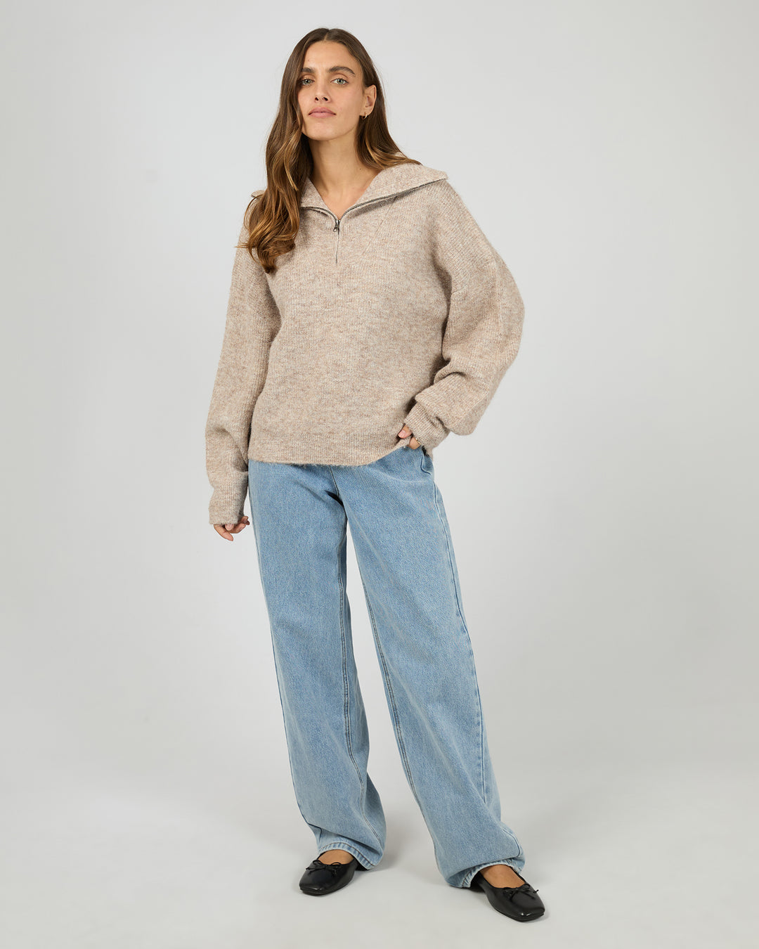 BONNI KNIT QUARTER ZIP JUMPER