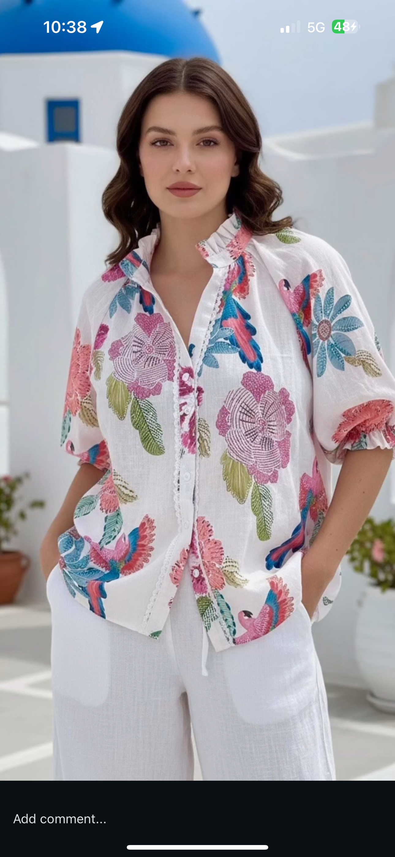 KL942 BLUE BIRDS SHIRT