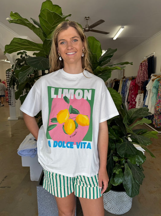 WHITE LA DOLCE TEE