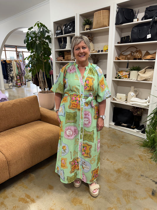 KL937 PISTACHIO CHIAO BELLA DRESS