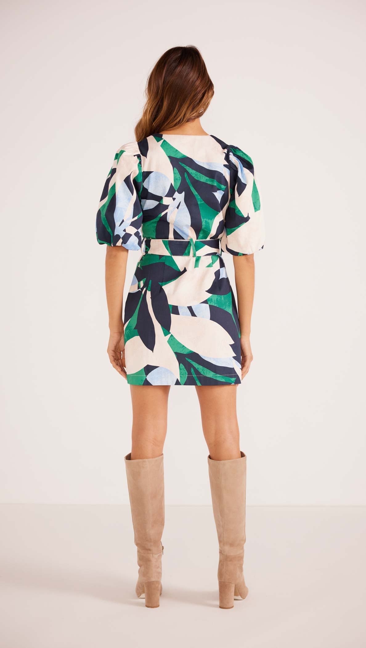 FAVEN DRILL MINI DRESS