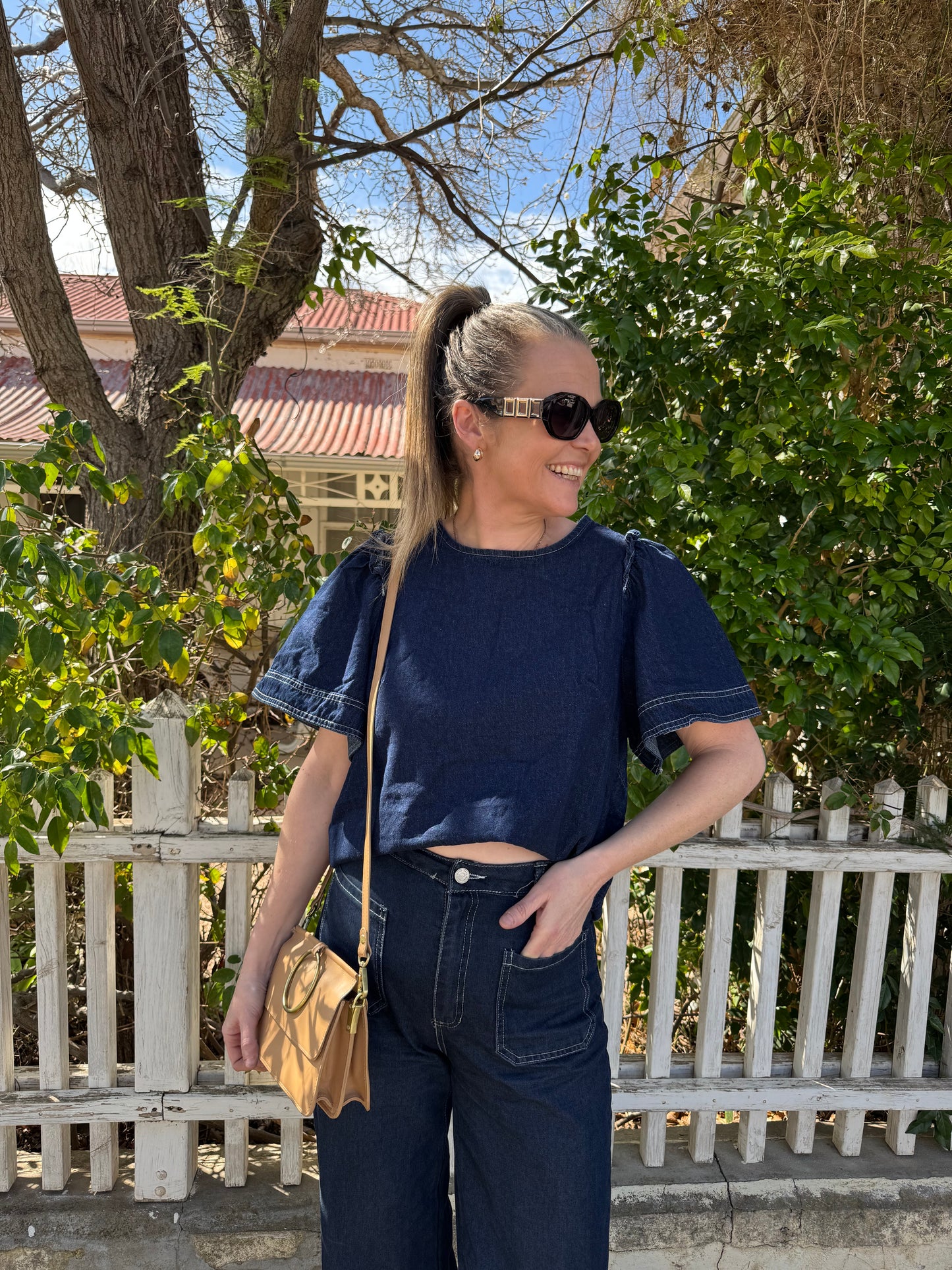 CASEY DENIM TOP