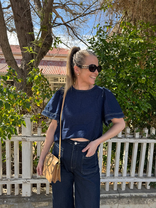 CASEY DENIM TOP