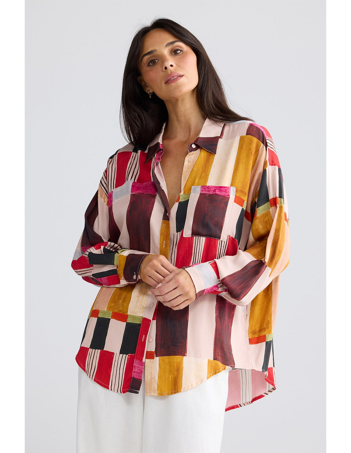 GLENDA SHIRT PAINTERLY GEO