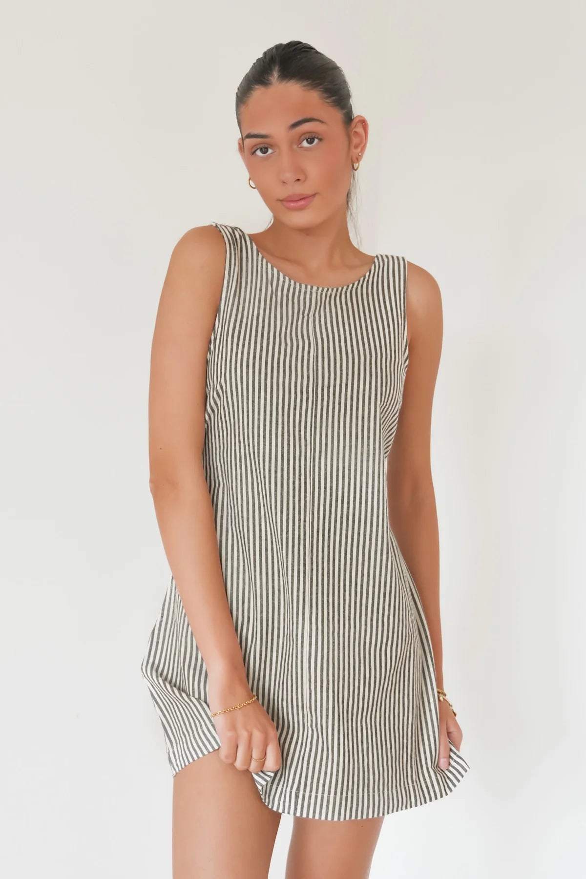 SUNDAY TIE WAIST MINI DRESS