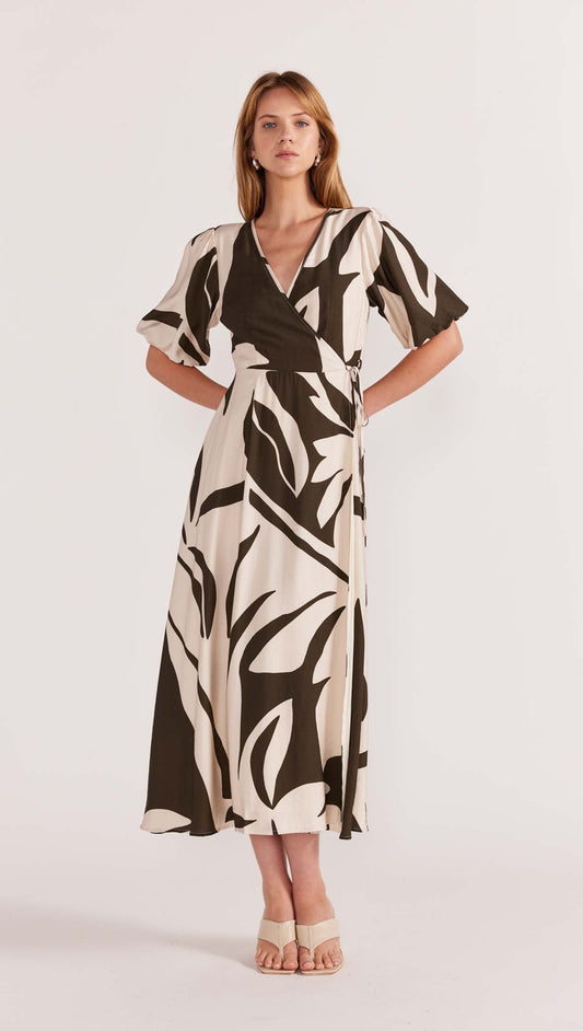 ACACIA WRAP MIDI DRESS