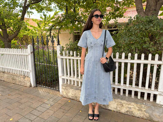 VERONA DENIM MIDI DRESS