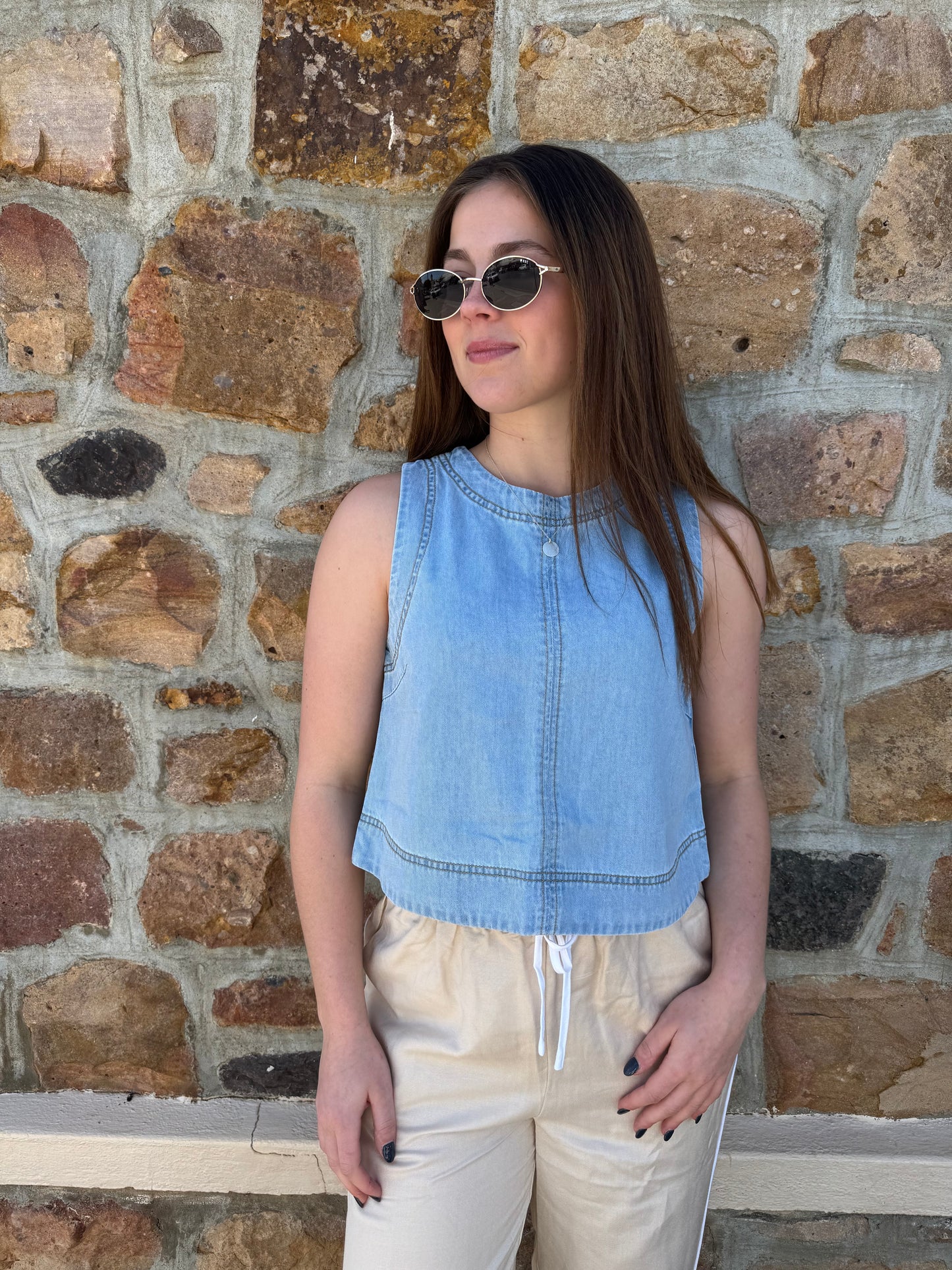 AMELIA CHAMBRAY TOP