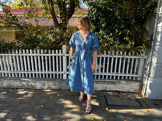 ALITA DENIM MIDI DRESS