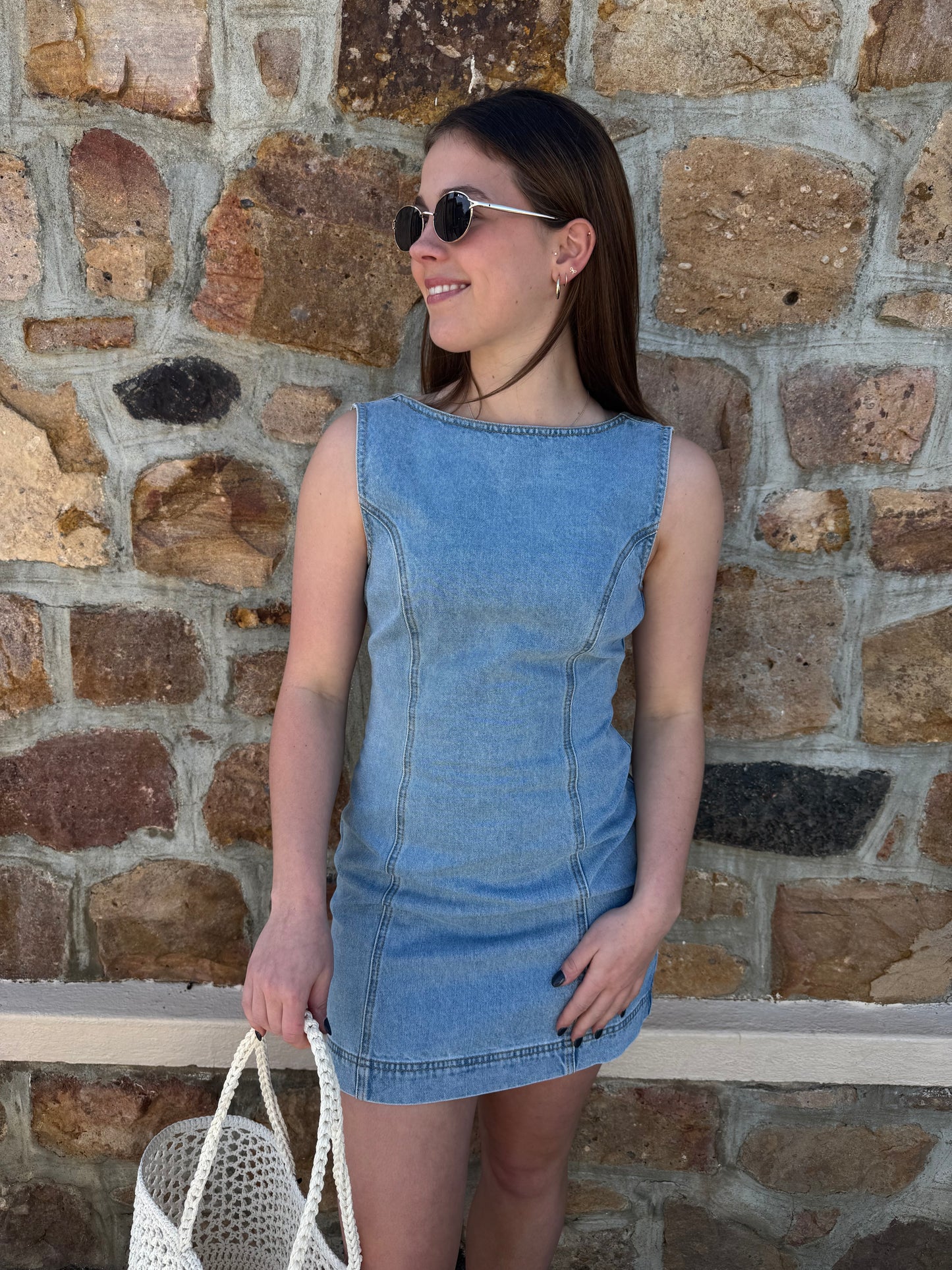 MILES DENIM MINI DRESS