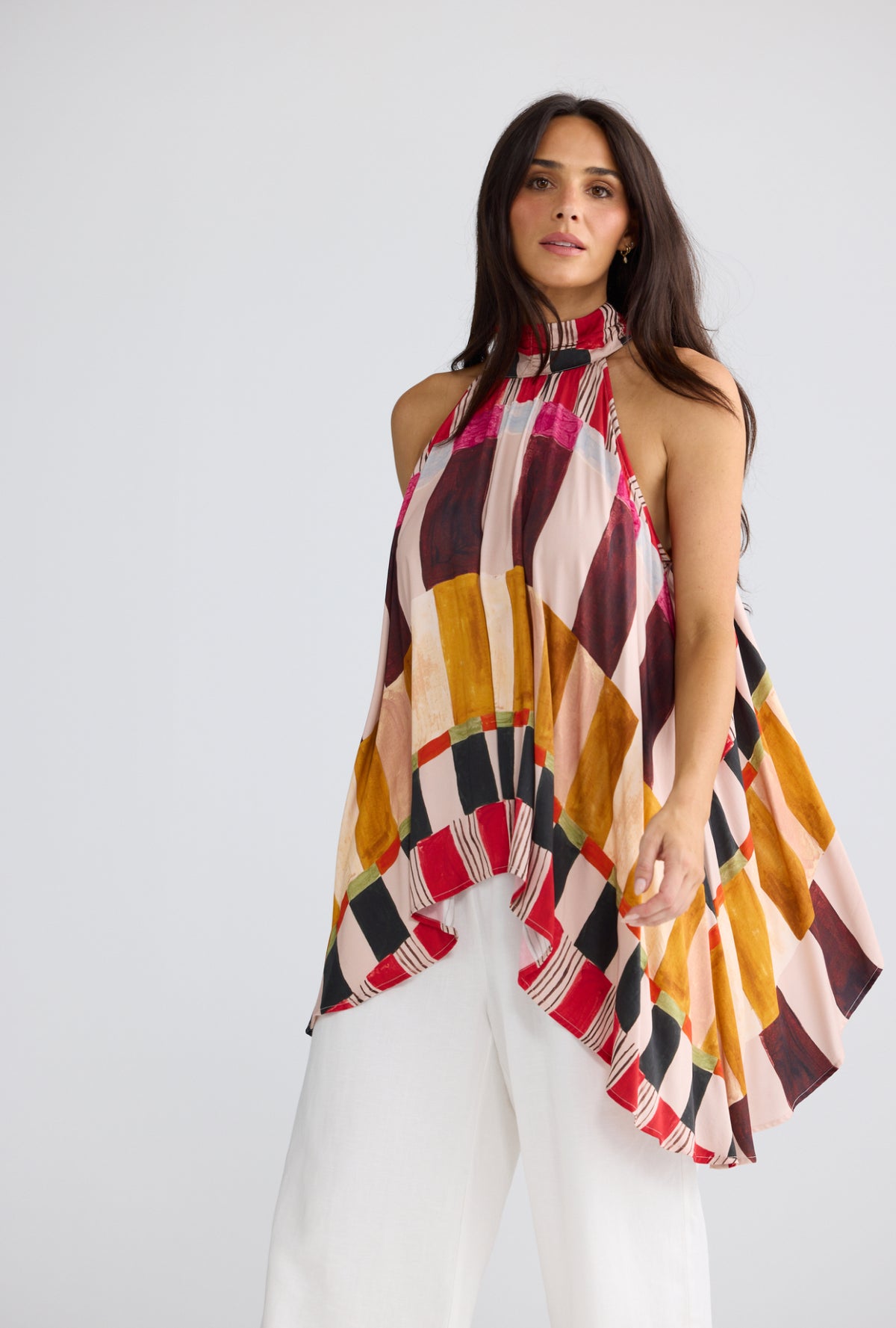 JEWELL TOP PAINTERLY GEO