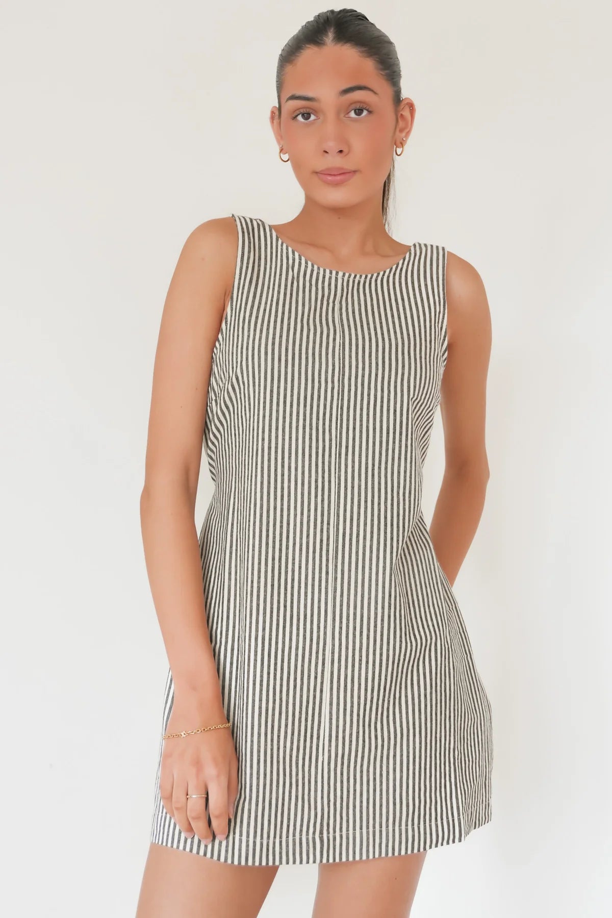 SUNDAY TIE WAIST MINI DRESS
