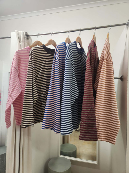 PALOMA LS STRIPE TEE