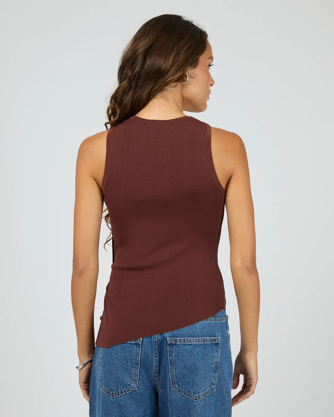 OLLIE BUTTON DOWN KNIT TANK