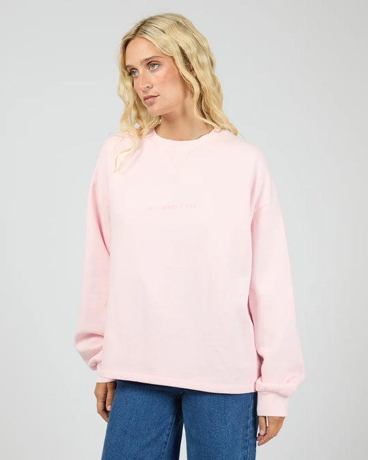 AAE WASHED BOX CREW LIGHT PINK