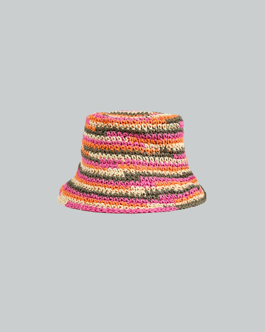 IZZY STRIPE BUCKET HAT