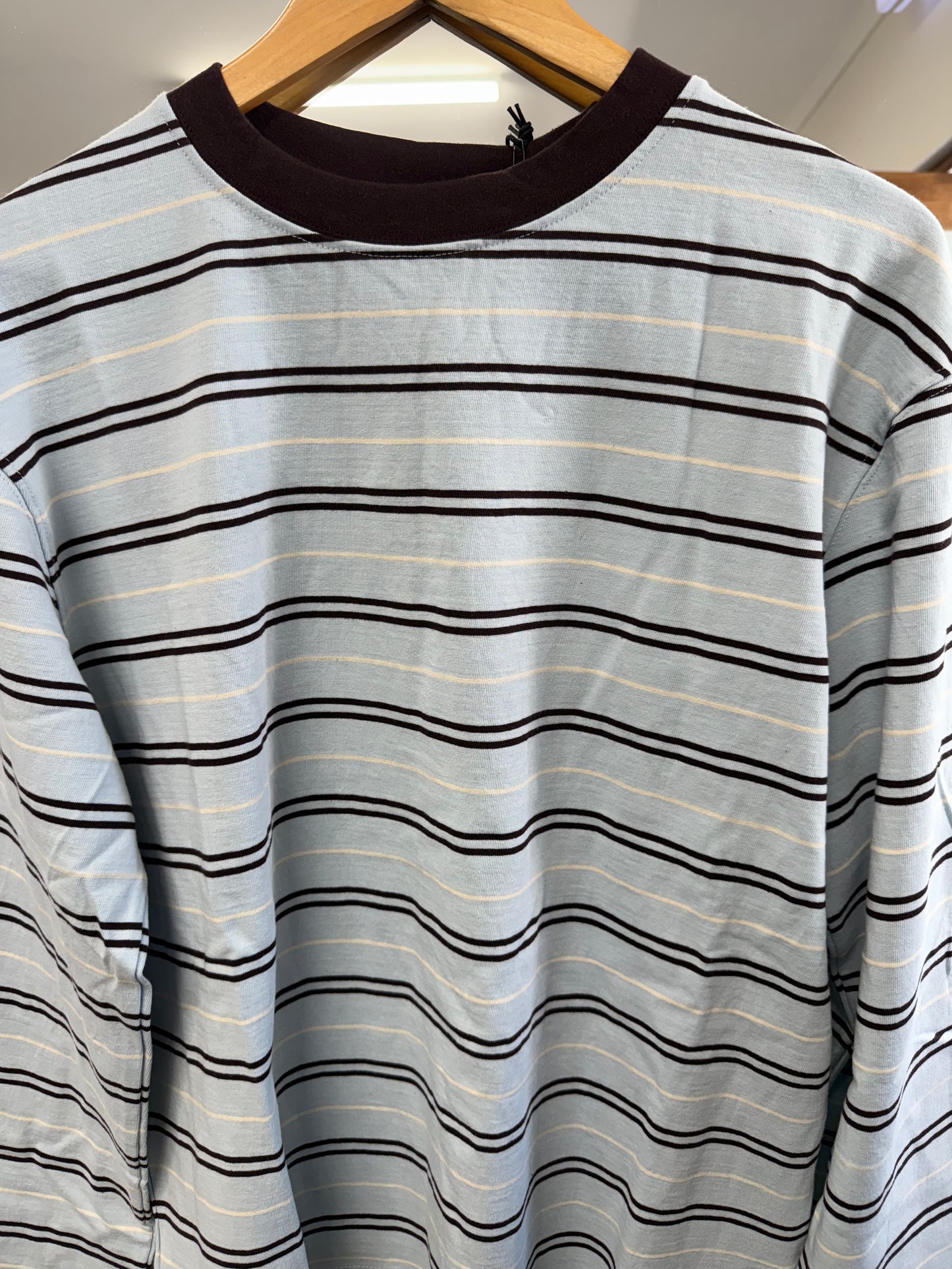 STRIPE LONG SLEEVE TEE LIGHT BLUE