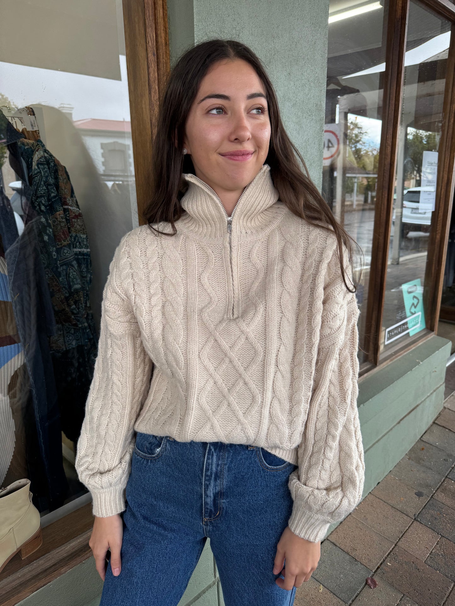 VARSITY CABLE KNIT