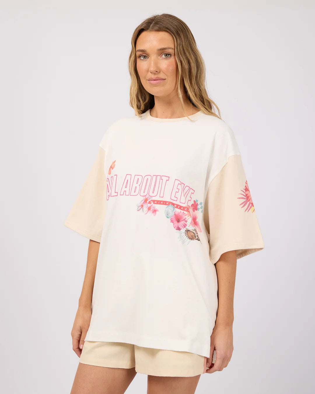HAWAIIAN HIBISCUS OVERSIZED TEE