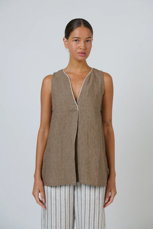 GA733 LINEN TOP