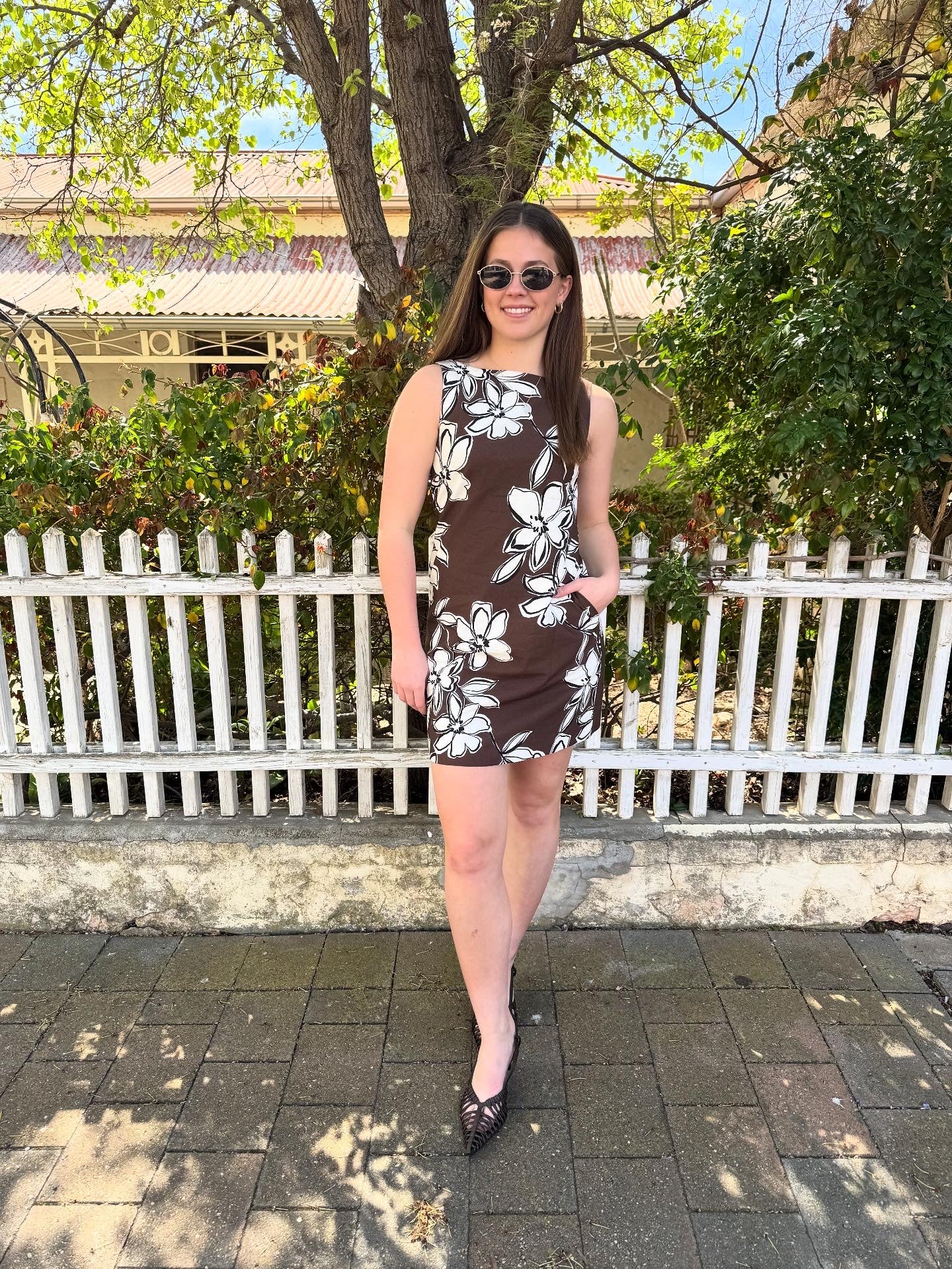 ELARA MINI DRESS BROWN