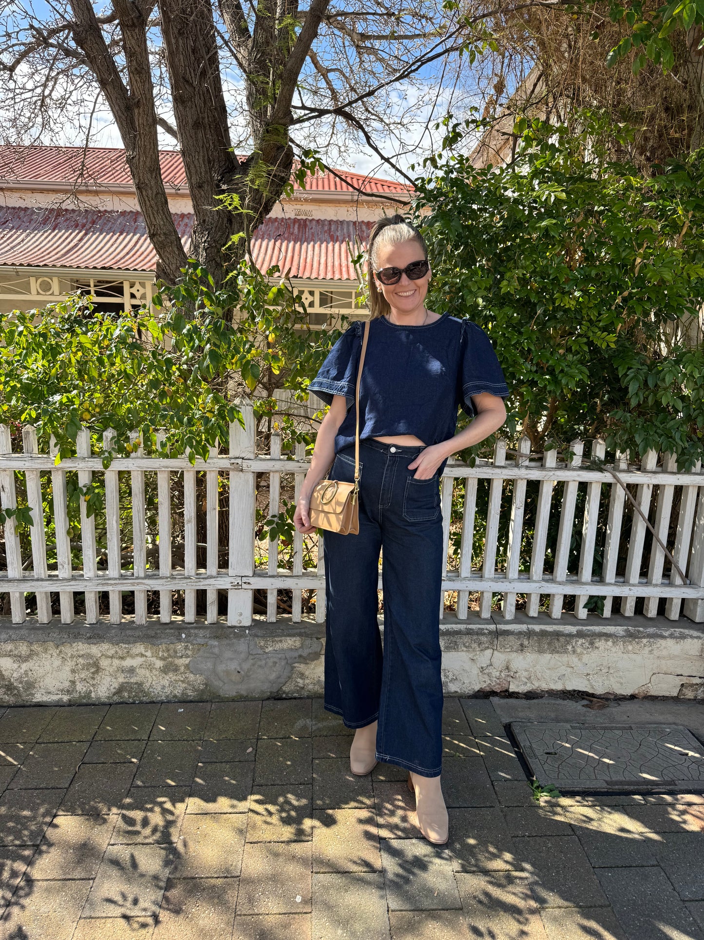 CASEY DENIM TOP