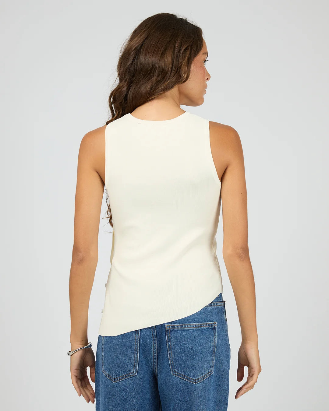 OLLIE BUTTON DOWN KNIT TANK
