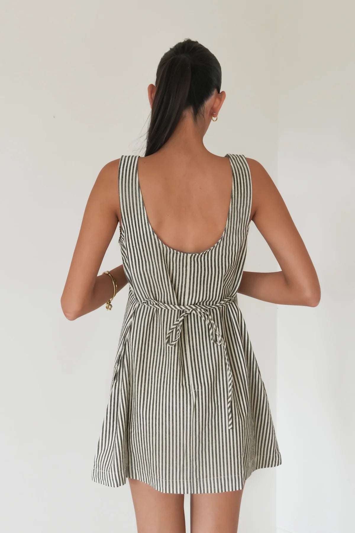 SUNDAY TIE WAIST MINI DRESS