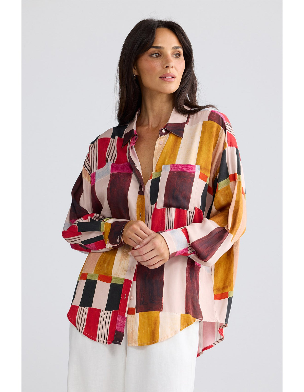 GLENDA SHIRT PAINTERLY GEO
