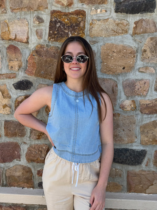 AMELIA CHAMBRAY TOP