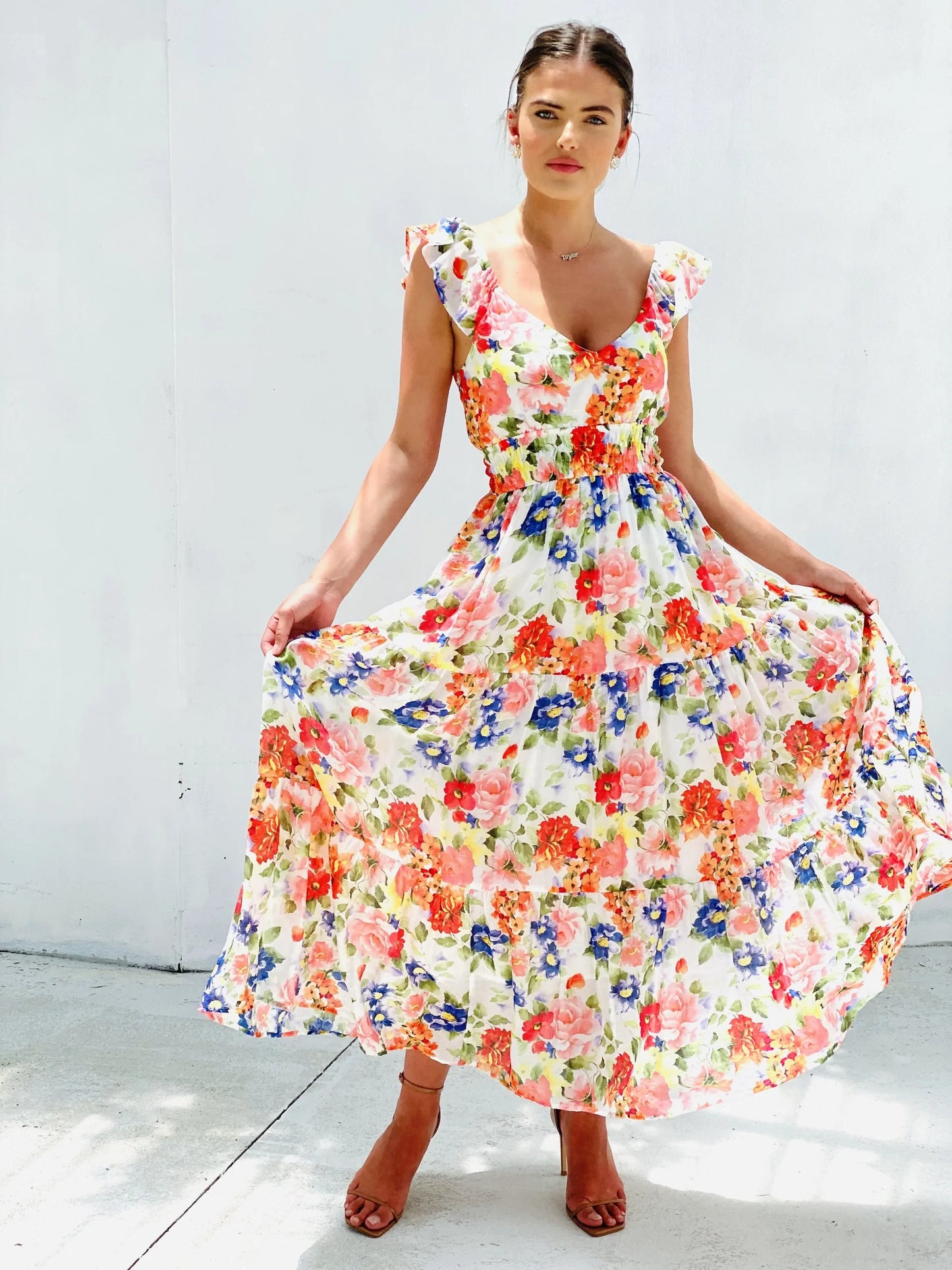 STELLA FLORAL MIDI