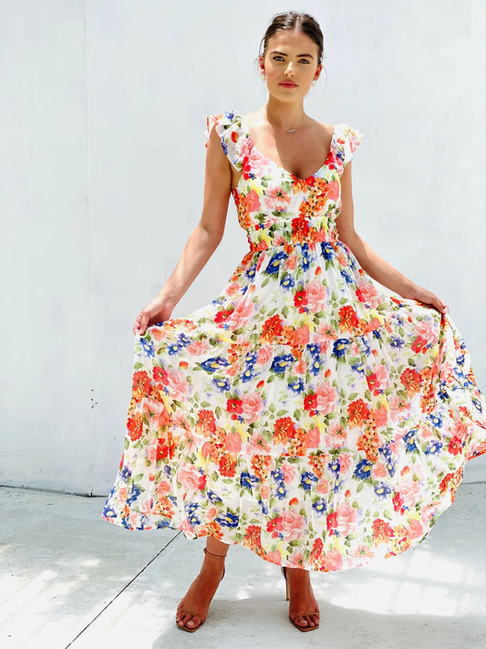 STELLA FLORAL MIDI