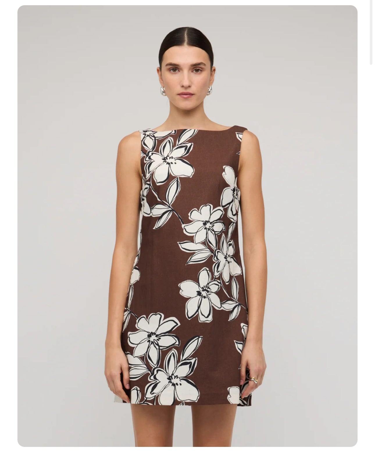 ELARA MINI DRESS BROWN